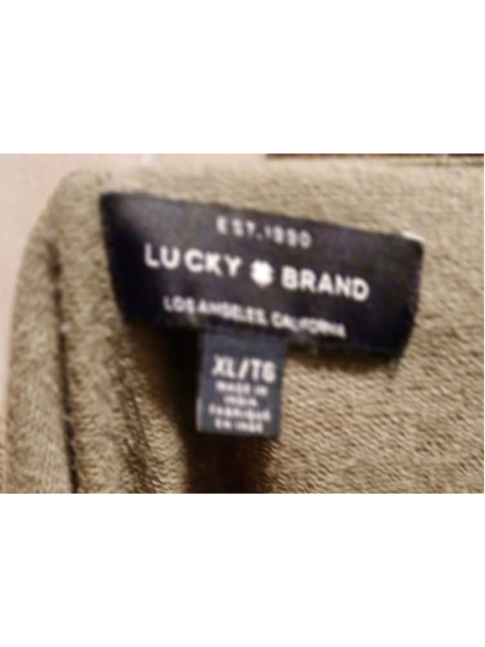 Lucky Brand Women's Olive Camo Raglan Sweatshirt - Size XL - INV377 h - Picture 3 of 11